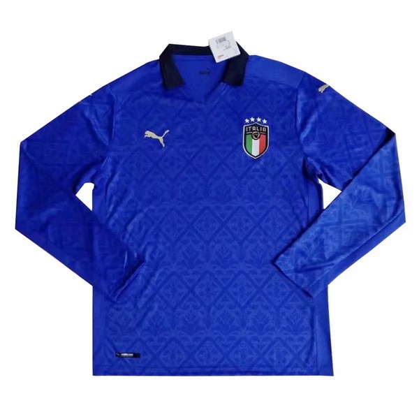 Tailandia Camiseta Italia Primera Equipación ML 2020 Azul